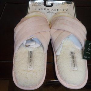 🇺🇸 3/$30 Laura Ashley Pink Slippers Memory Foam